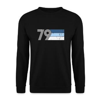 Vintage 1979 birthday 42 YEARS RETRO - Unisex Sweatshirt - black - Front - Alina (178cm) & Michal (187cm)