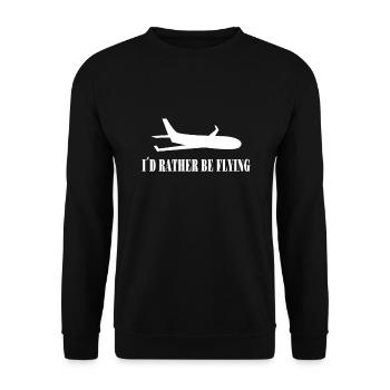 Cadeau d'un pilote d'avion plutôt que de voler - Sweat-shirt Unisexe - noir - Devant - Alina (178cm) & Michal (187cm)