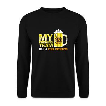 POOL / BILLIARDS: Pool problem - Unisex Sweatshirt - black - Front - Alina (178cm) & Michal (187cm)