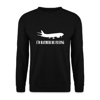 Aviation Airplane Flying Airline Pilot Gift rather - Unisex Sweatshirt - black - Front - Alina (178cm) & Michal (187cm)