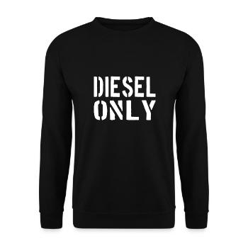 DIESEL MECHANIC / TRUCKER Diesel Only - Unisex Sweatshirt - black - Front - Alina (178cm) & Michal (187cm)