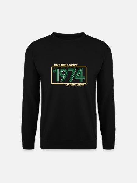 Awesome since 1974 LIMITED EDITION 47 years of retro - Unisex Sweatshirt - black