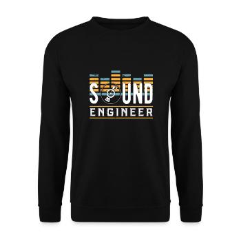 SOUND ENGINEER/ AUDIO ENGINEER GIFT - Unisex Sweatshirt - black - Front - Alina (178cm) & Michal (187cm)