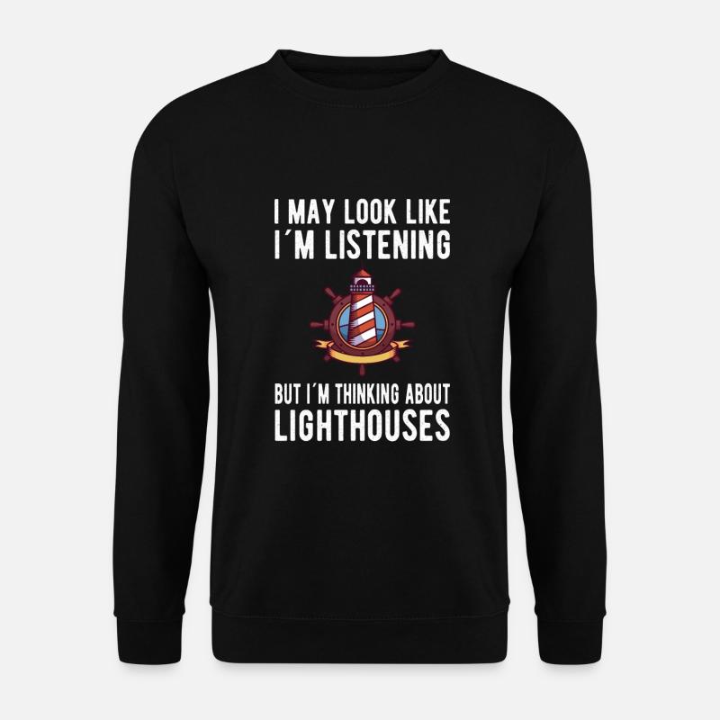 Leuchtturm Seaside lighthouses - Unisex Pullover - Schwarz