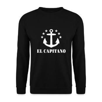 Captain Boating Boat Anchor El Capitano - Sweat-shirt Unisexe - noir - Devant - Alina (178cm) & Michal (187cm)