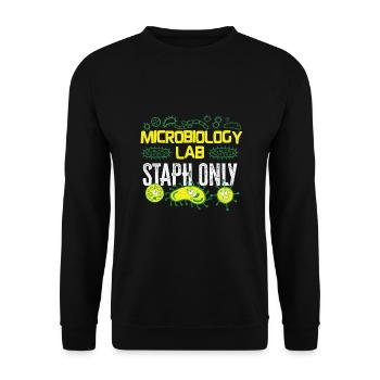 Microbiologiste Microbiology Lab Staph Gift Idea - Sweat-shirt Unisexe - noir - Devant - Alina (178cm) & Michal (187cm)