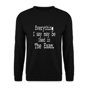 Teacher School Everything I say - Sweat-shirt Unisexe - noir - Devant - Alina (178cm) & Michal (187cm)