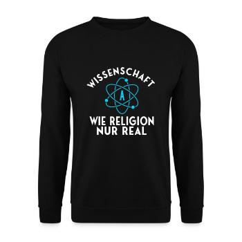 Atheist Atheismus Wissenschaft Ungläubiger - Unisex Pullover - Schwarz - Vorne - Alina (178cm) & Michal (187cm)