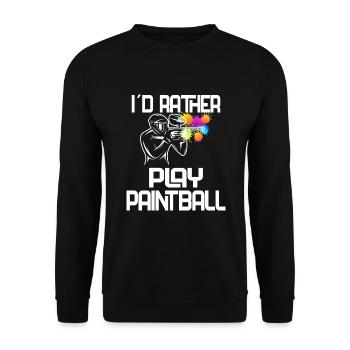 Paintball / Airsoft / Paintballer: play Paintball - Unisex Sweatshirt - black - Front - Alina (178cm) & Michal (187cm)