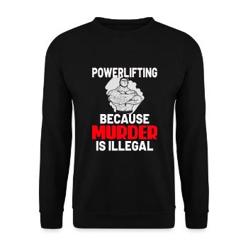 Bodybuilding Powerlifting Weightlifting Fitness - Unisex Sweatshirt - black - Front - Alina (178cm) & Michal (187cm)