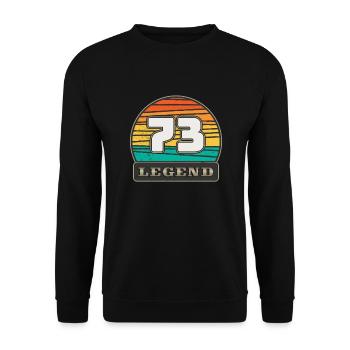 Legend 73 Vintage 1973 Birthday 48 Years Retro - Unisex Sweatshirt - black - Front - Alina (178cm) & Michal (187cm)