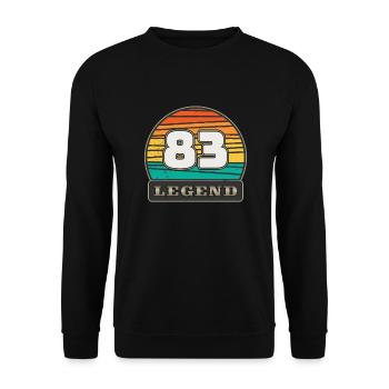 Legend 83 Vintage 1983 Birthday 38 years retro - Unisex Sweatshirt - black - Front - Alina (178cm) & Michal (187cm)