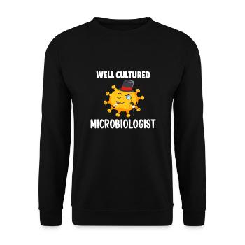 Microbiologist Microbiology Biology teacher Gift - Unisex Sweatshirt - black - Front - Alina (178cm) & Michal (187cm)