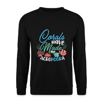 Corail Aquarium propriétaire de la vie marine - Sweat-shirt Unisexe - noir - Devant - Alina (178cm) & Michal (187cm)