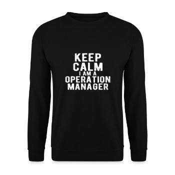 Operation Manager : Iam a Operation Manager - Unisex Sweatshirt - black - Front - Alina (178cm) & Michal (187cm)
