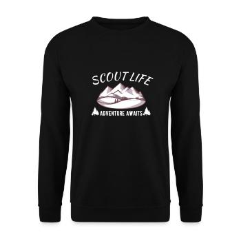 Scout Camping Outdoor : Scout Life - Unisex Pullover - Schwarz - Vorne - Alina (178cm) & Michal (187cm)