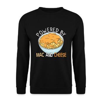 MAC AND CHEESE GIFT : powered by Mac and Cheese - Unisex Sweatshirt - black - Front - Alina (178cm) & Michal (187cm)