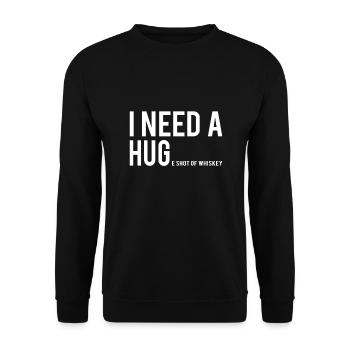 WHISKEY / ALCOHOL / DRINKING : shot of Whiskey - Unisex Sweatshirt - black - Front - Alina (178cm) & Michal (187cm)