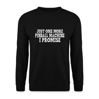 PINBALL RETRO GAME : just one more Pinball Machine - Sweat-shirt Unisexe - noir - Devant - Alina (178cm) & Michal (187cm)