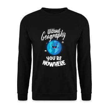 Geographie Geowissenschaft Geographielehrer - Unisex Pullover - Schwarz - Vorne - Alina (178cm) & Michal (187cm)