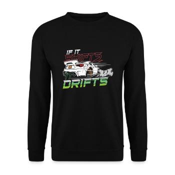 Car Drifting Racing Racecar Motorsport Mechanic - Unisex Pullover - Schwarz - Vorne - Alina (178cm) & Michal (187cm)