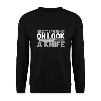 Knife Collector Knife Collection Hunting Fishing - Sweat-shirt Unisexe - noir - Devant - Alina (178cm) & Michal (187cm)