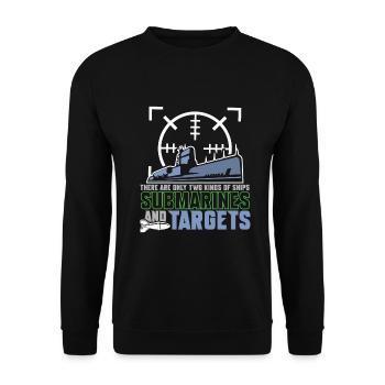 Submarine Submarines Veteran Military Navy Gift - Unisex Sweatshirt - black - Front - Alina (178cm) & Michal (187cm)