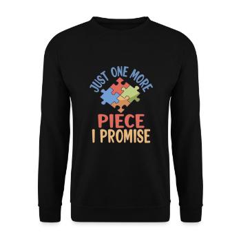 Puzzle Lover Jigzaw Puzzle Boardgame : just one - Sweat-shirt Unisexe - noir - Devant - Alina (178cm) & Michal (187cm)