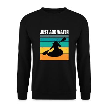Kayaking Kayak Kayaker Paddling Boat Gift idea - Unisex Sweatshirt - black - Front - Alina (178cm) & Michal (187cm)