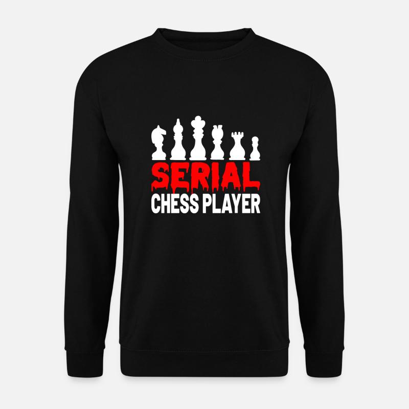 CHESS PLAYER CHESSBOARD CHESS GAME BOARD GAME GIFT - Sweat-shirt Unisexe - noir