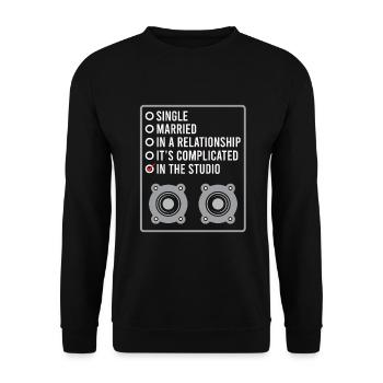 DJ Music Producer Sound Engineer Gift Idea - Unisex Sweatshirt - black - Front - Alina (178cm) & Michal (187cm)