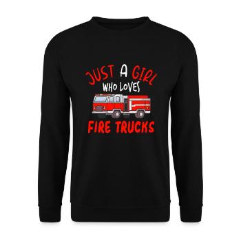 Pompier pompier cadeau de pompiers - Sweat-shirt Unisexe - noir - Devant - Alina (178cm) & Michal (187cm)