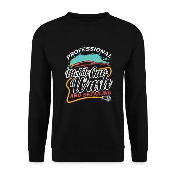 Mobile Car Detailing Auto Detailing Car Detailer - Unisex Sweatshirt - black - Front - Alina (178cm) & Michal (187cm)