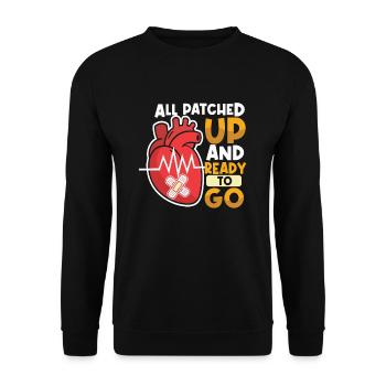Chirurgie cardiaque ouverte Chirurgie cardiaque Infarctus - Sweat-shirt Unisexe - noir - Devant - Alina (178cm) & Michal (187cm)