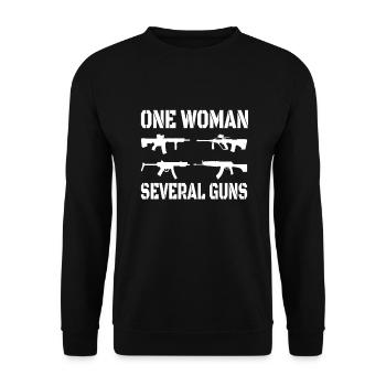GUN RIGHTS / GUN LOVER / 2ND AMENDMENT GIFT IDEA - Unisex Sweatshirt - black - Front - Alina (178cm) & Michal (187cm)