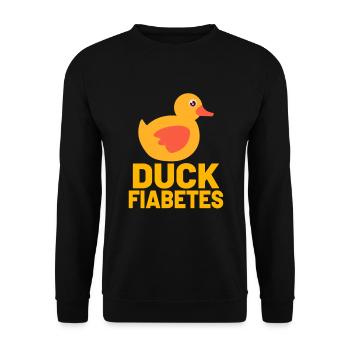 Type 1 Diabetes funny Diabetic Diabetes Gift Idea - Unisex Sweatshirt - black - Front - Alina (178cm) & Michal (187cm)