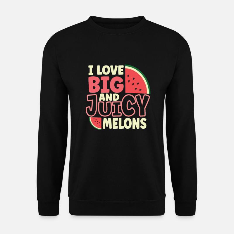 Watermelon Funny Fruit Funny Watermelon Fruit Joke - Unisex Pullover - Schwarz