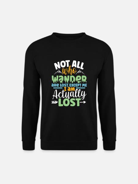 Hiking Rock Climbing Hiker Camping Wild Forest - Unisex Sweatshirt - black