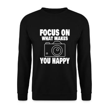 Photograph Photography Photographer Camera Picture - Unisex Sweatshirt - black - Front - Alina (178cm) & Michal (187cm)
