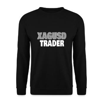 SILVER TRADER / FOREX TRADER: XAGUSD - Unisex Sweatshirt - black - Front - Alina (178cm) & Michal (187cm)