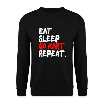 Go Kart Racing Go Kart Cars Go Karting Go-Karter - Unisex Pullover - Schwarz - Vorne - Alina (178cm) & Michal (187cm)