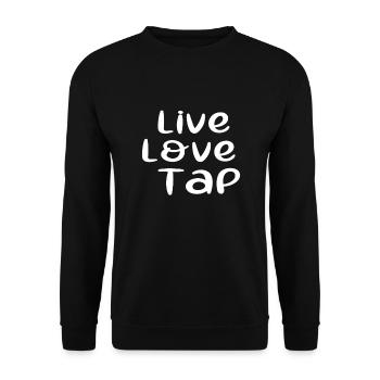 TAP DANCE TAP DANCING Dogs & Tap Dancing - Unisex Pullover - Schwarz - Vorne - Alina (178cm) & Michal (187cm)