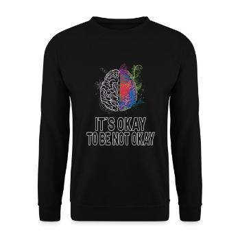 Mental Health Awareness Dépression Idea - Sweat-shirt Unisexe - noir - Devant - Alina (178cm) & Michal (187cm)