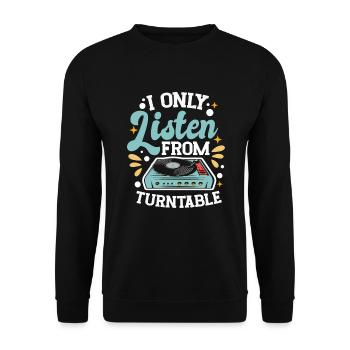 Disques vinyles LP Collectionneurs amateurs de disques - Sweat-shirt Unisexe - noir - Devant - Alina (178cm) & Michal (187cm)
