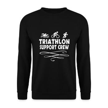 Triathlon Swim Bike Run Triathlete Sport Gift - Unisex Pullover - Schwarz - Vorne - Alina (178cm) & Michal (187cm)