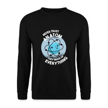 Science Atom Scientist Molecule Chemistry Biology - Unisex Sweatshirt - black - Front - Alina (178cm) & Michal (187cm)