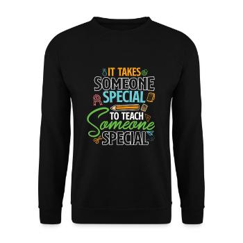 Special Education Teacher Sped Teacher Inclusion - Unisex Pullover - Schwarz - Vorne - Alina (178cm) & Michal (187cm)