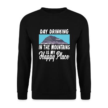 Hiking Rock Climbing Hiker Camping Wild Forest - Unisex Pullover - Schwarz - Vorne - Alina (178cm) & Michal (187cm)