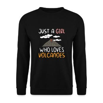 Geologist Volcano Geology Rock Hunter Rock Hunting - Unisex Sweatshirt - black - Front - Alina (178cm) & Michal (187cm)