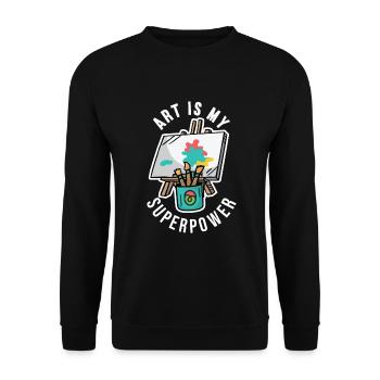 Artiste Peinture Peintre Art Peinture Art Professeur - Sweat-shirt Unisexe - noir - Devant - Alina (178cm) & Michal (187cm)
